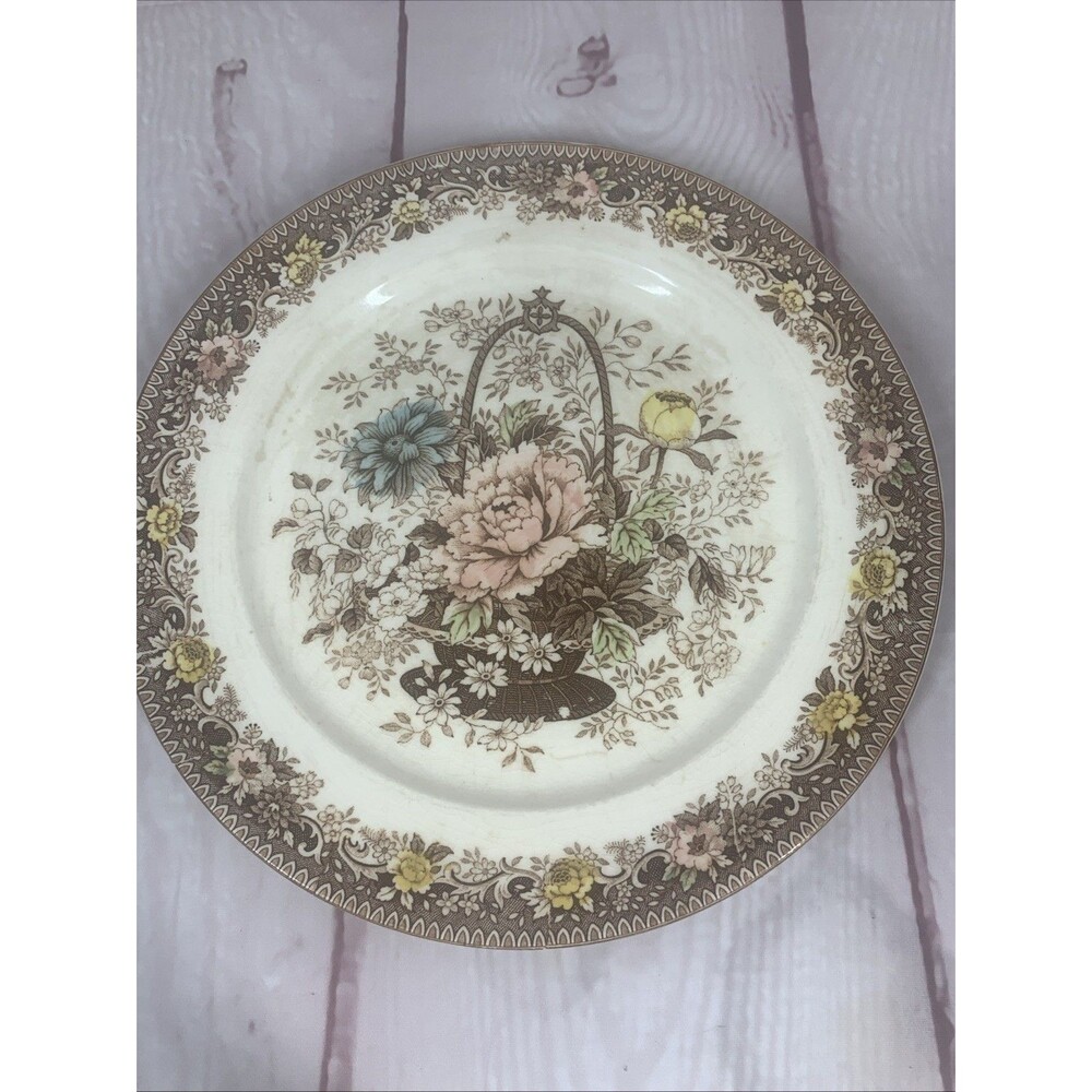 Harmony House China Garden Glory Dinner Plate Basket Replacement Discontinued